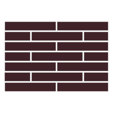 1x6 Half Offset Sheeted Original Ceramic Mosaic Tile in Redwood