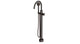 Emerson One Handle Floor Mount Gooseneck Bath Trim with Hand Shower and Classic Cross Handle in Antique Bronze