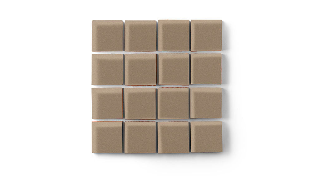 2x2 Straight Set Sheeted Original Ceramic Mosaic Tile in Sandstone Matte