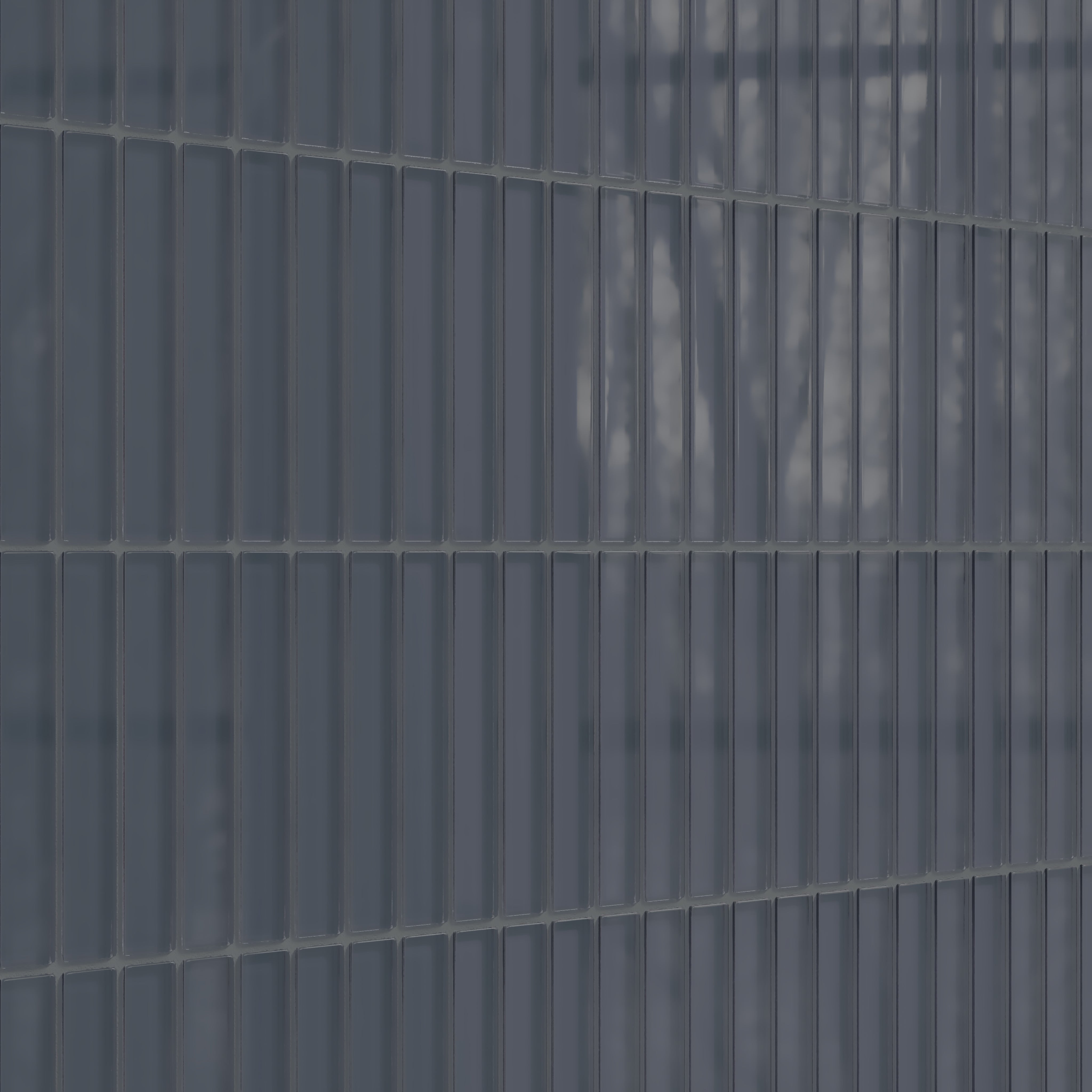 1x6 Straight Set Sheeted Glass Mosaic Tile in Junco Gloss