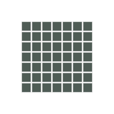 1x1 Straight Set Sheeted Original Ceramic Mosaic Tile in Tempest Matte