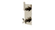 Flatiron Two Handle Wall Mount Shower Trim with Linear Cross/Linear Lever Handles in Polished Nickel