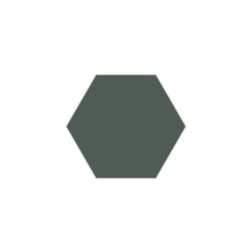 6" Hexagon Original Ceramic Tile in Tempest Matte