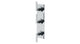 Flatiron Three Handle Wall Mount Shower Trim with Linear Lever Handles in Polished Chrome