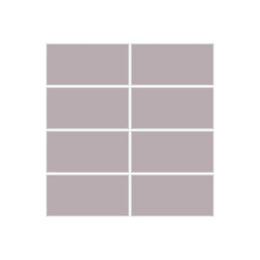 2x4 Straight Set Sheeted Original Ceramic Mosaic Tile in Dust Storm Matte