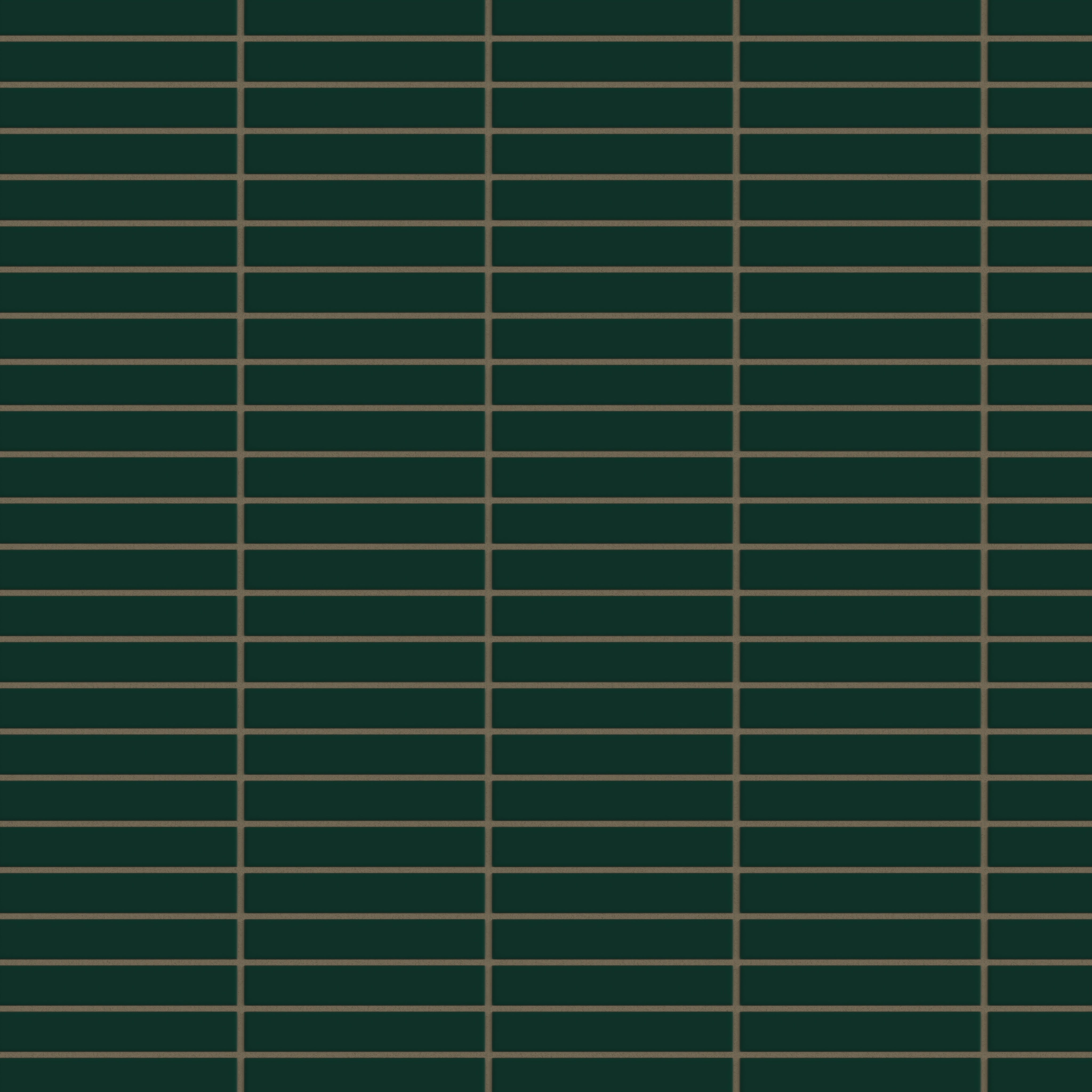 1x6 Straight Set Sheeted Original Ceramic Mosaic Tile in Evergreen Matte