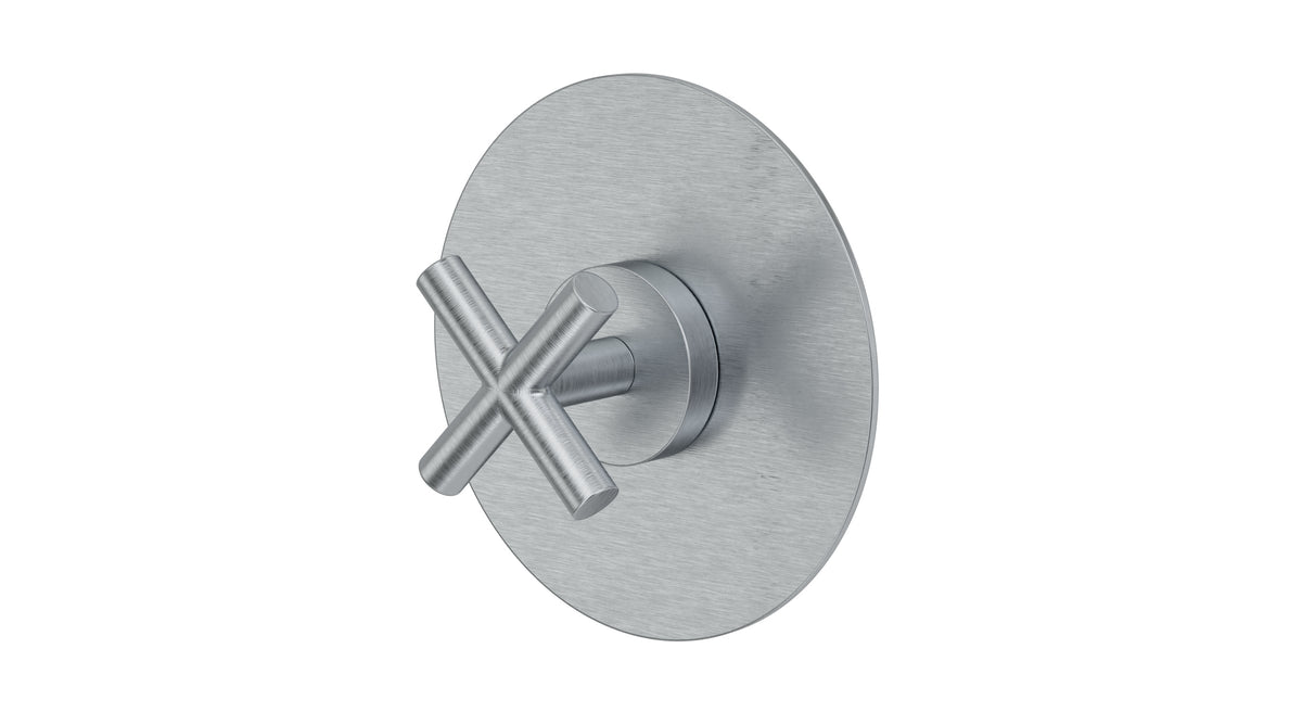 Contour One Handle Wall Mount Shower Trim with Soft Cross Handle in Sa