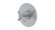 Contour One Handle Wall Mount Shower Trim with Soft Cross Handle in Satin Chrome