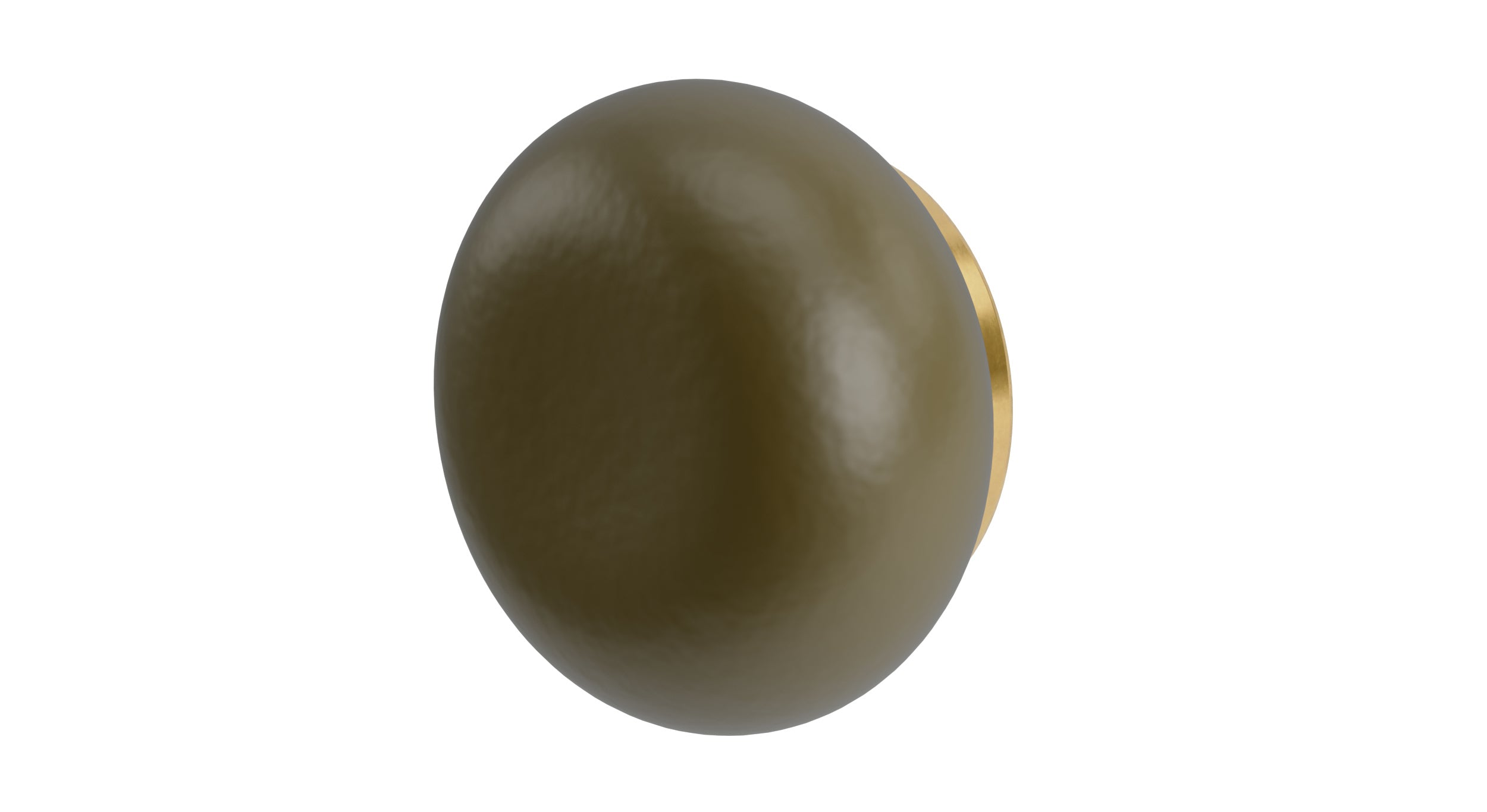 Foundry One Handle Wall Mount Diverter/Volume Control Shower Trim with Pebble Ceramic Knob Handle in French Brass