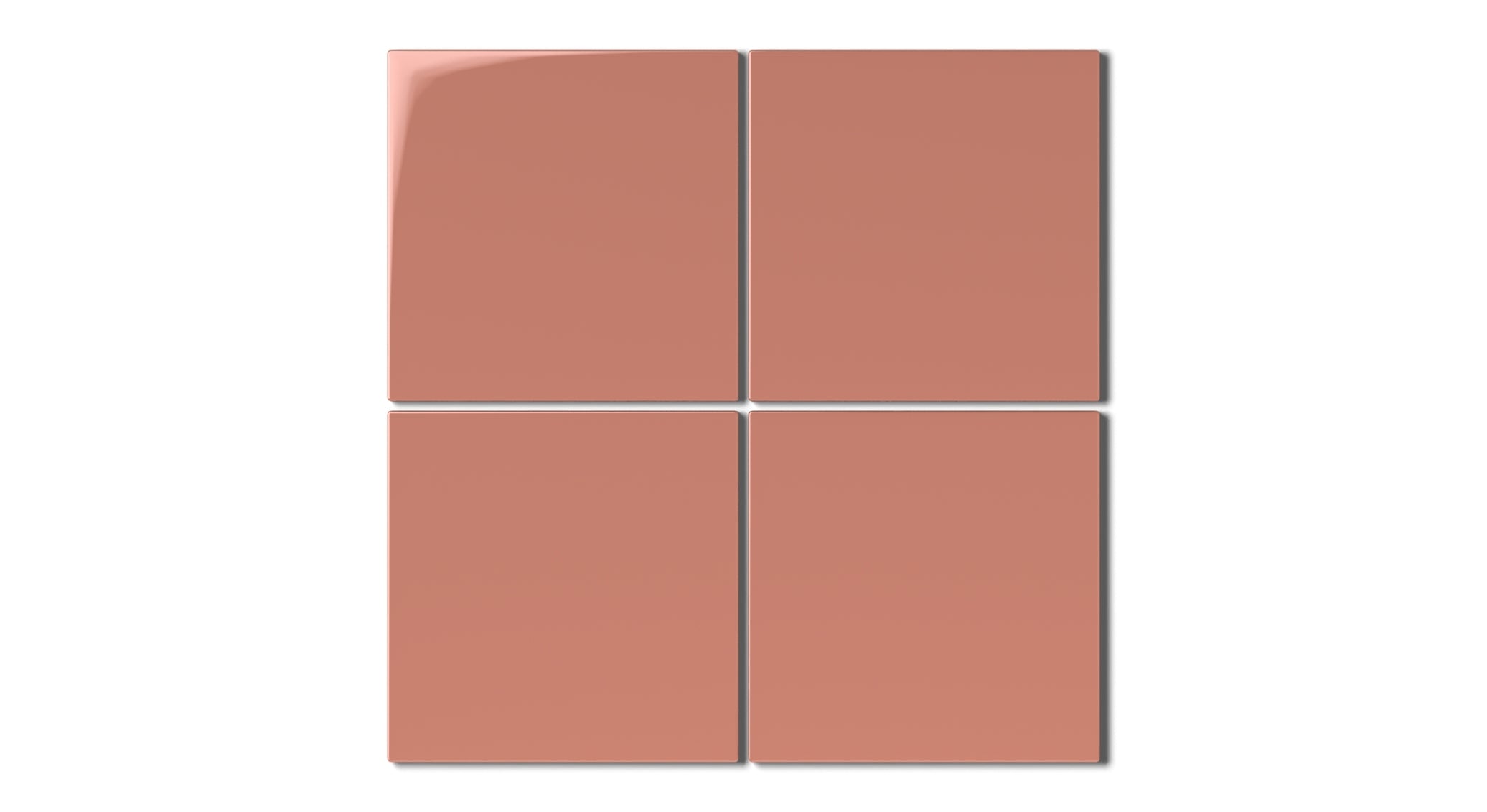 6x6 Natural Press Ceramic Tile in Madder Red Gloss
