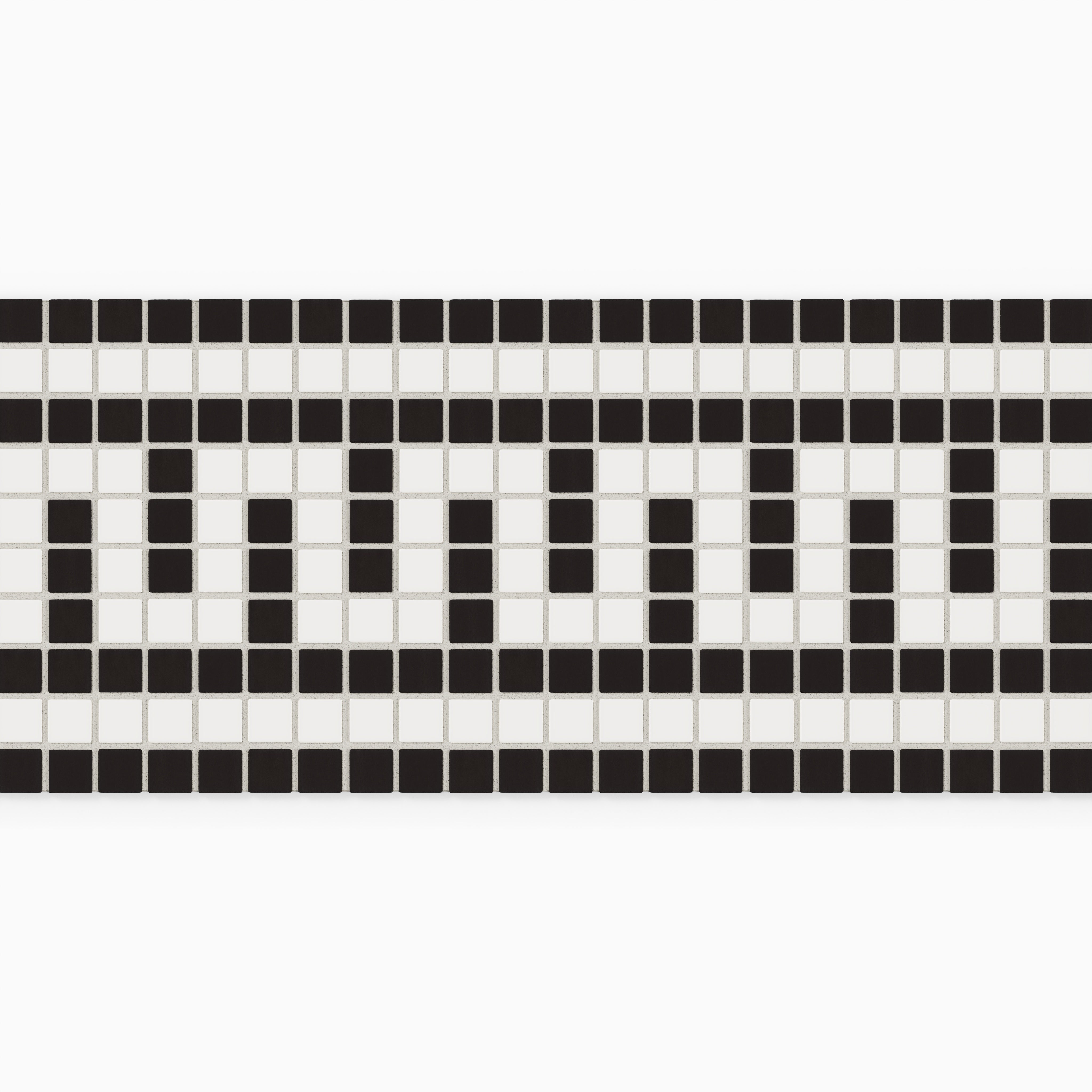 1x1 Labyrinth Border Sheeted Original Ceramic Tile in Nocturne Matte