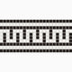 1x1 Labyrinth Border Sheeted Original Ceramic Tile in Nocturne Matte