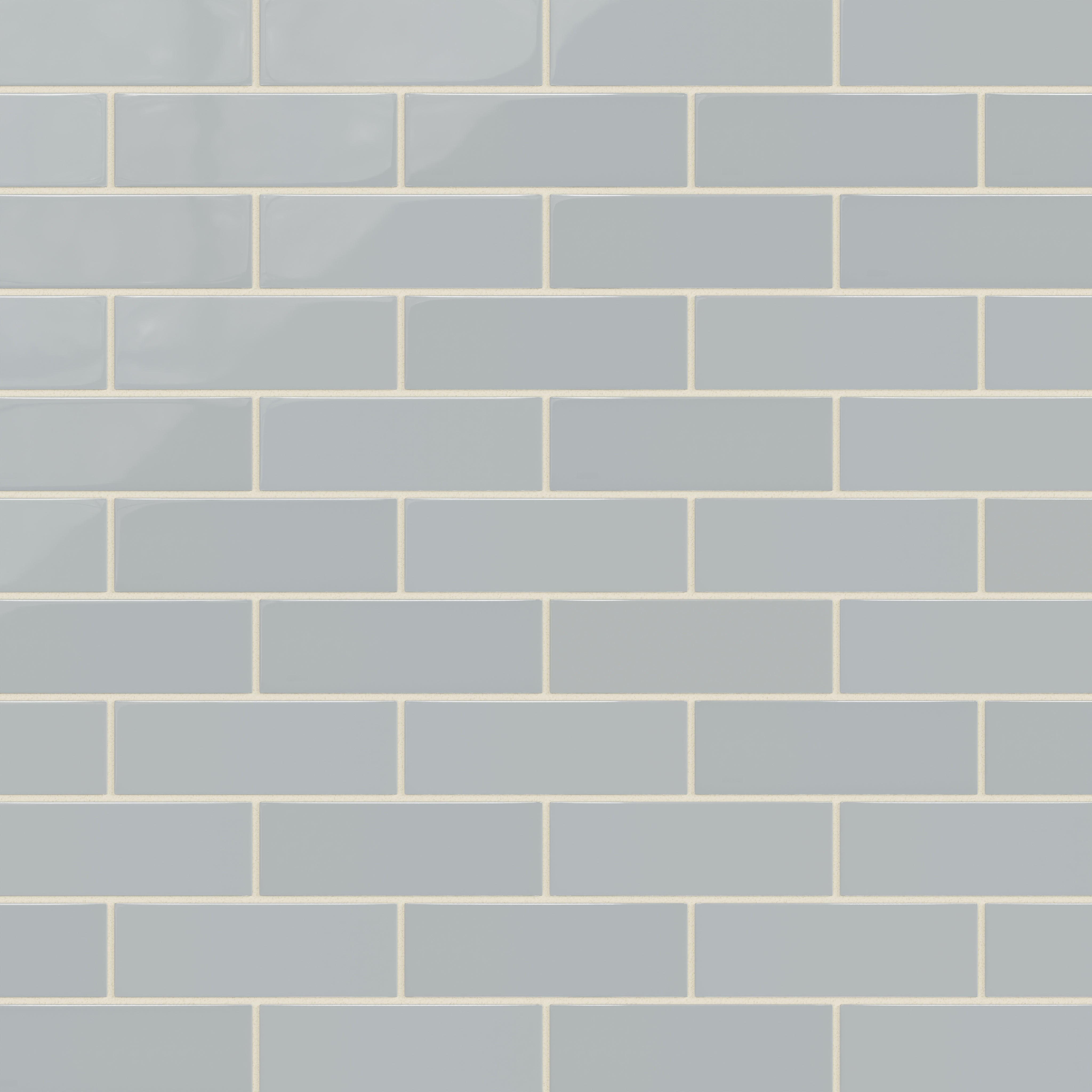 2x6 Natural Press Ceramic Tile in Alberta Blue Gloss