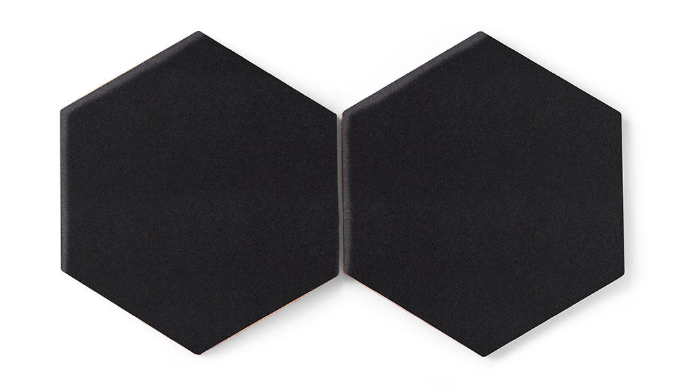 8" Hexagon Original Ceramic Tile in Raven Matte