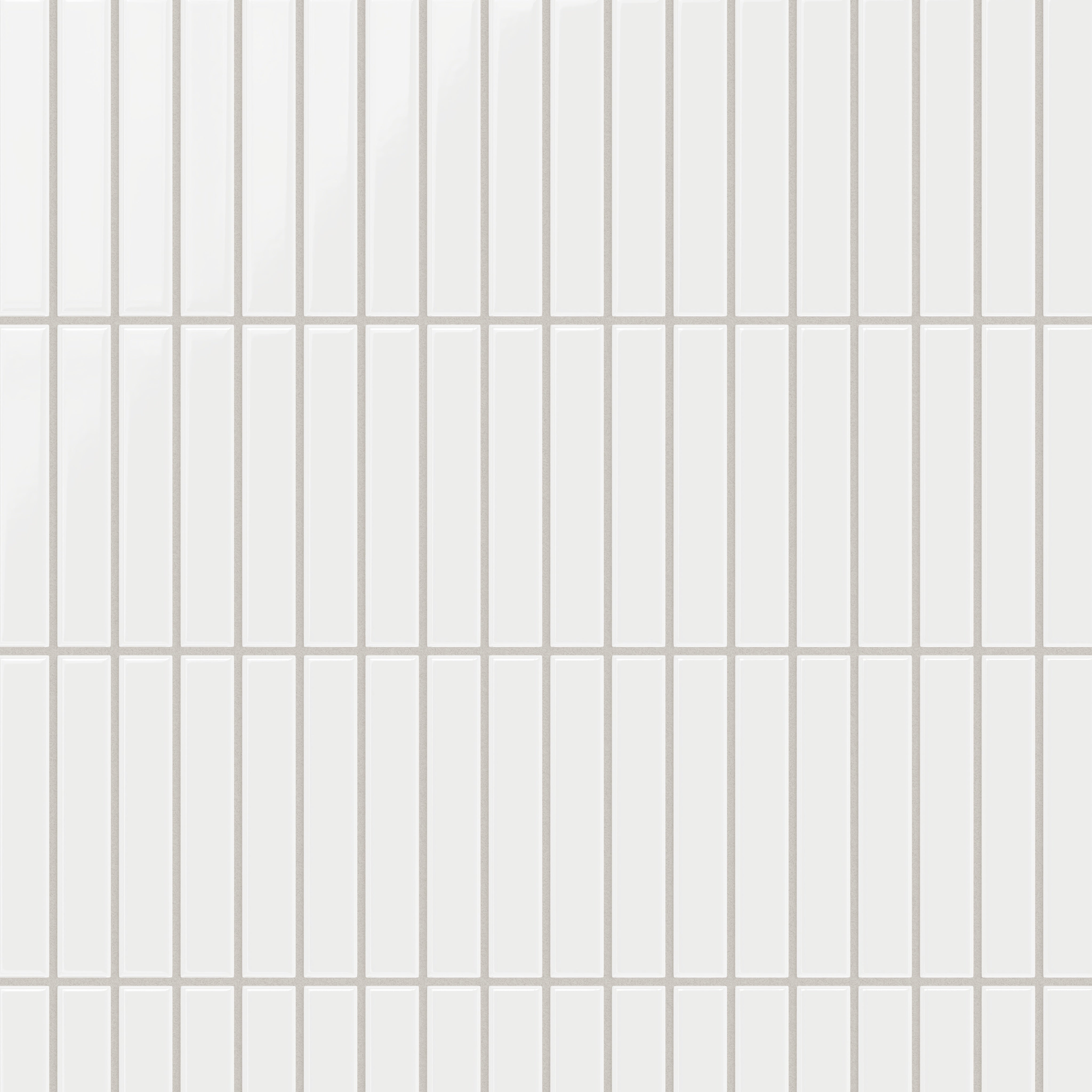 1x6 Straight Set Sheeted Original Ceramic Mosaic Tile in Calcite Gloss