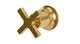 Emerson One Handle Wall Mount Diverter/Volume Control Shower Trim with Classic Cross Handle in French Brass