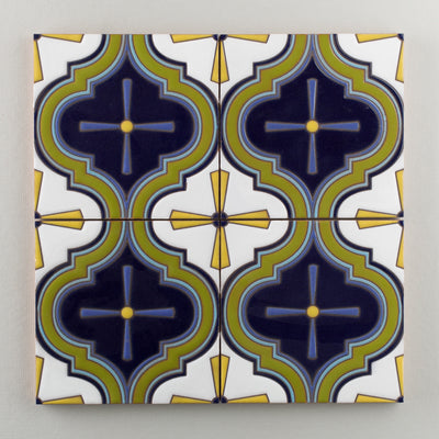 6x6 Handpainted Sample Sanxenxo  in Cool Motif