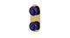 Foundry Two Handle Wall Mount Shower Trim with Pebble Ceramic Knob Handles in Uncoated Polished Brass