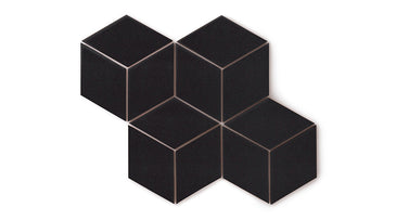 Large Diamond Original Ceramic Tile in Raven Matte