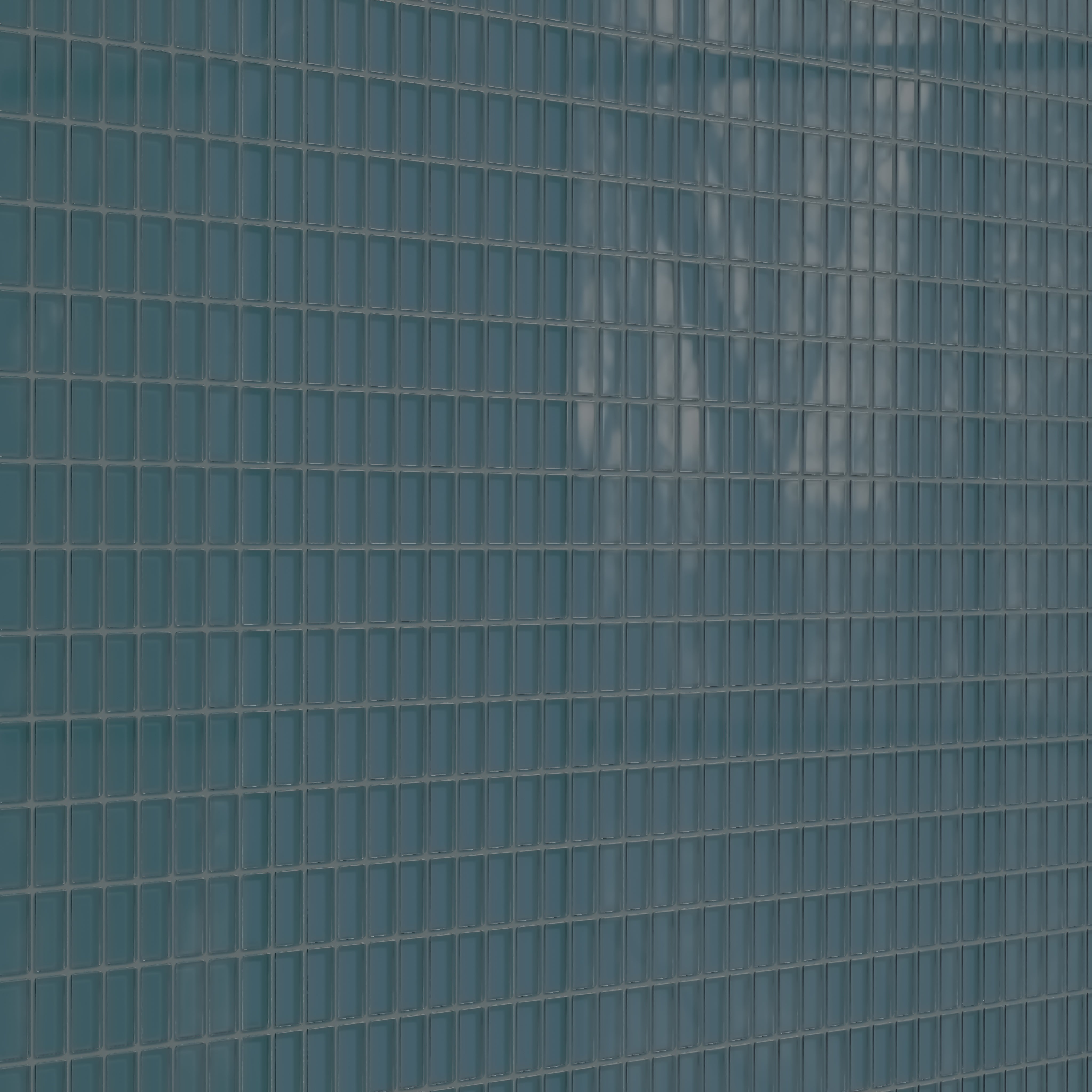 1x2 Straight Set Sheeted Glass Mosaic Tile in Magpie Gloss