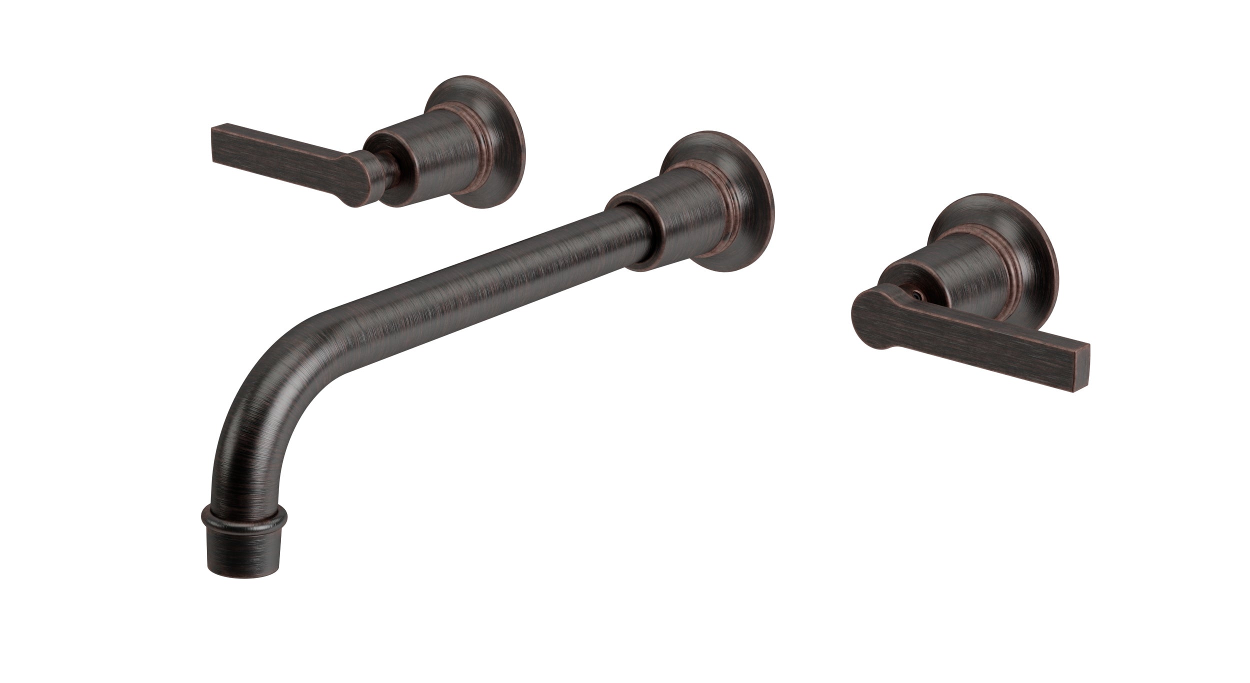 Emerson Two Handle Wall Mount 10" Lavatory Faucet with Classic Lever Handles in Antique Bronze
