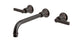 Emerson Two Handle Wall Mount 10" Lavatory Faucet with Classic Lever Handles in Antique Bronze