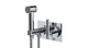 Contour One Handle Wall Mount Bidet Trim with Soft Lever Handle in Polished Chrome