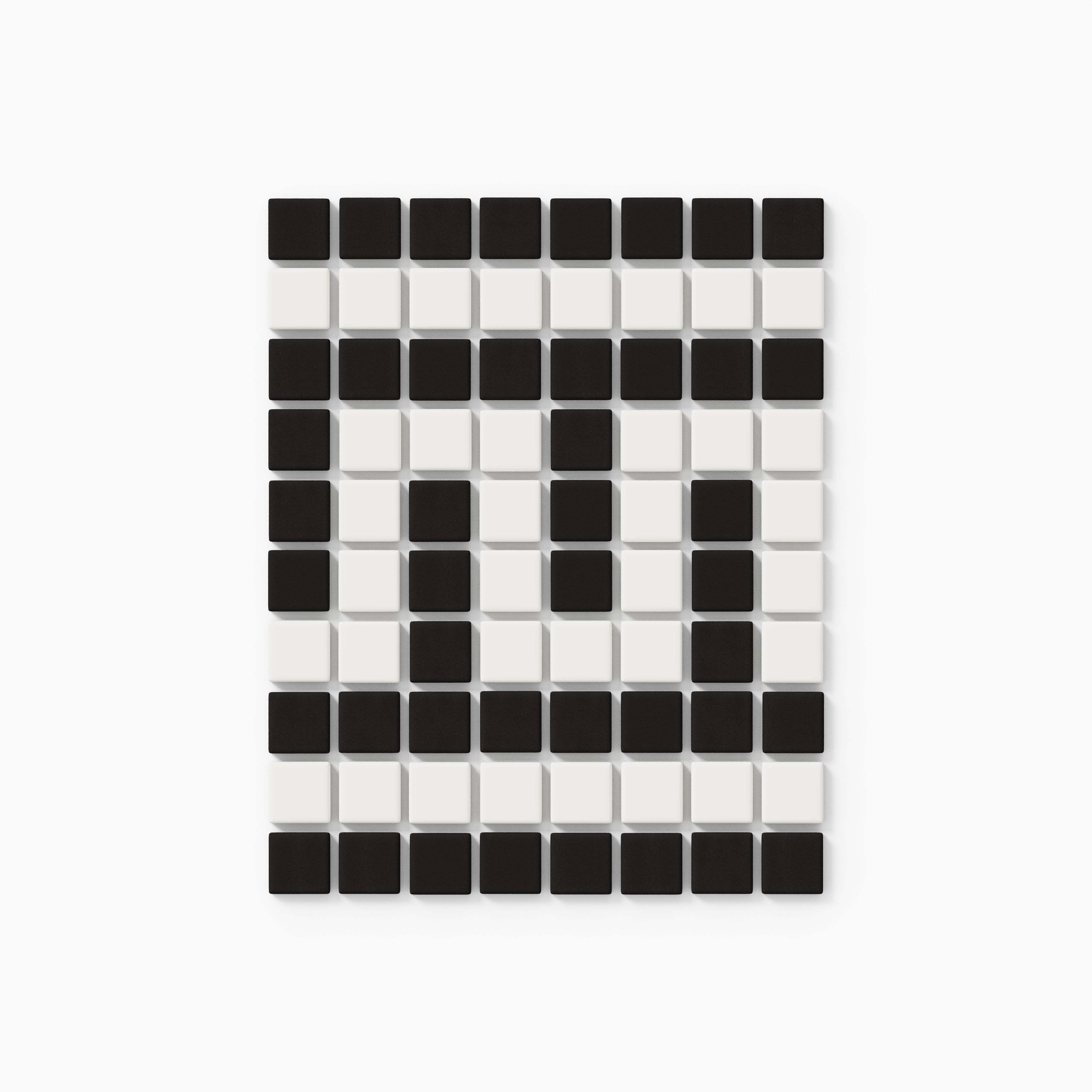1x1 Labyrinth Border Sheeted Original Ceramic Tile in Nocturne Matte