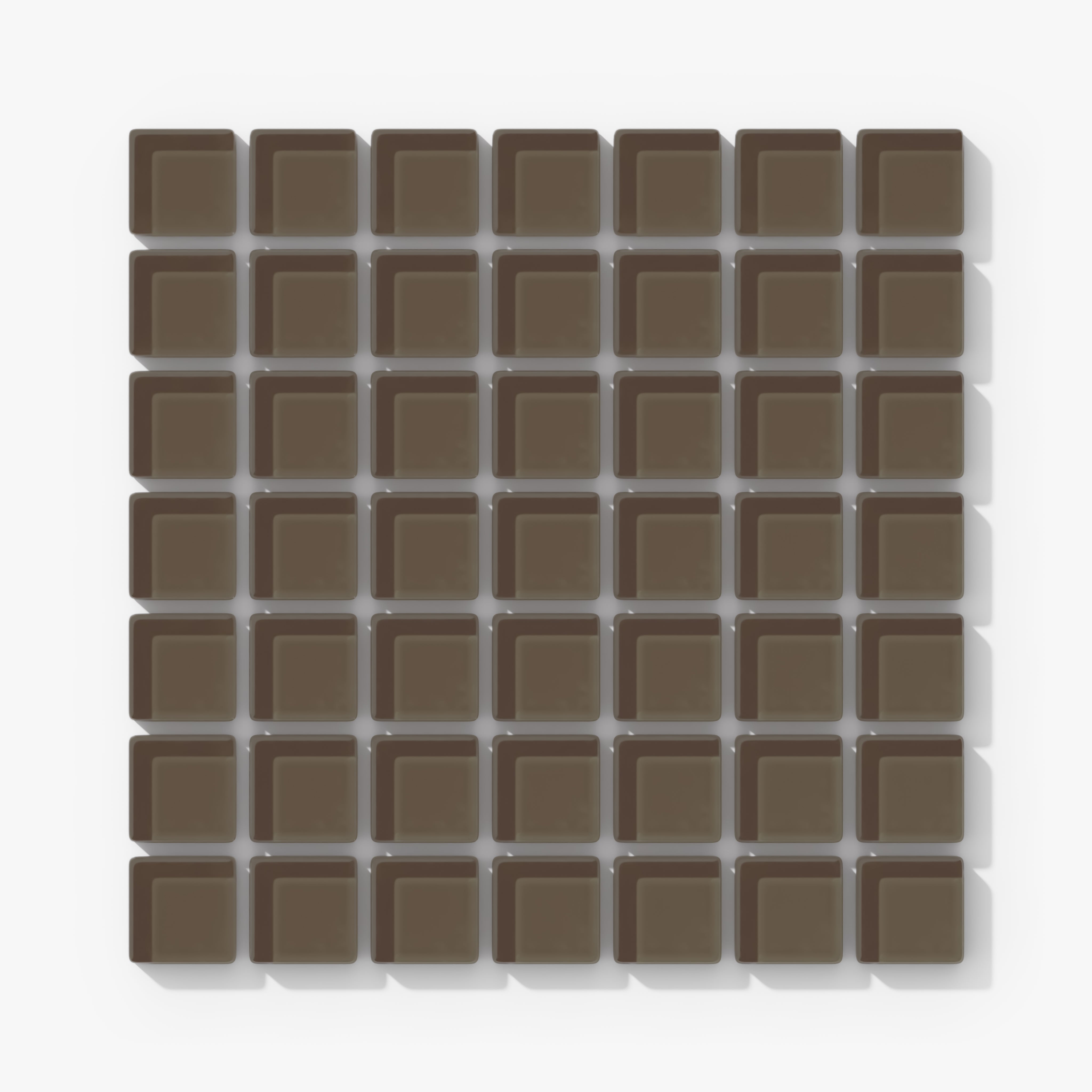 1x1 Straight Set Sheeted Glass Mosaic Tile in Albatross Gloss
