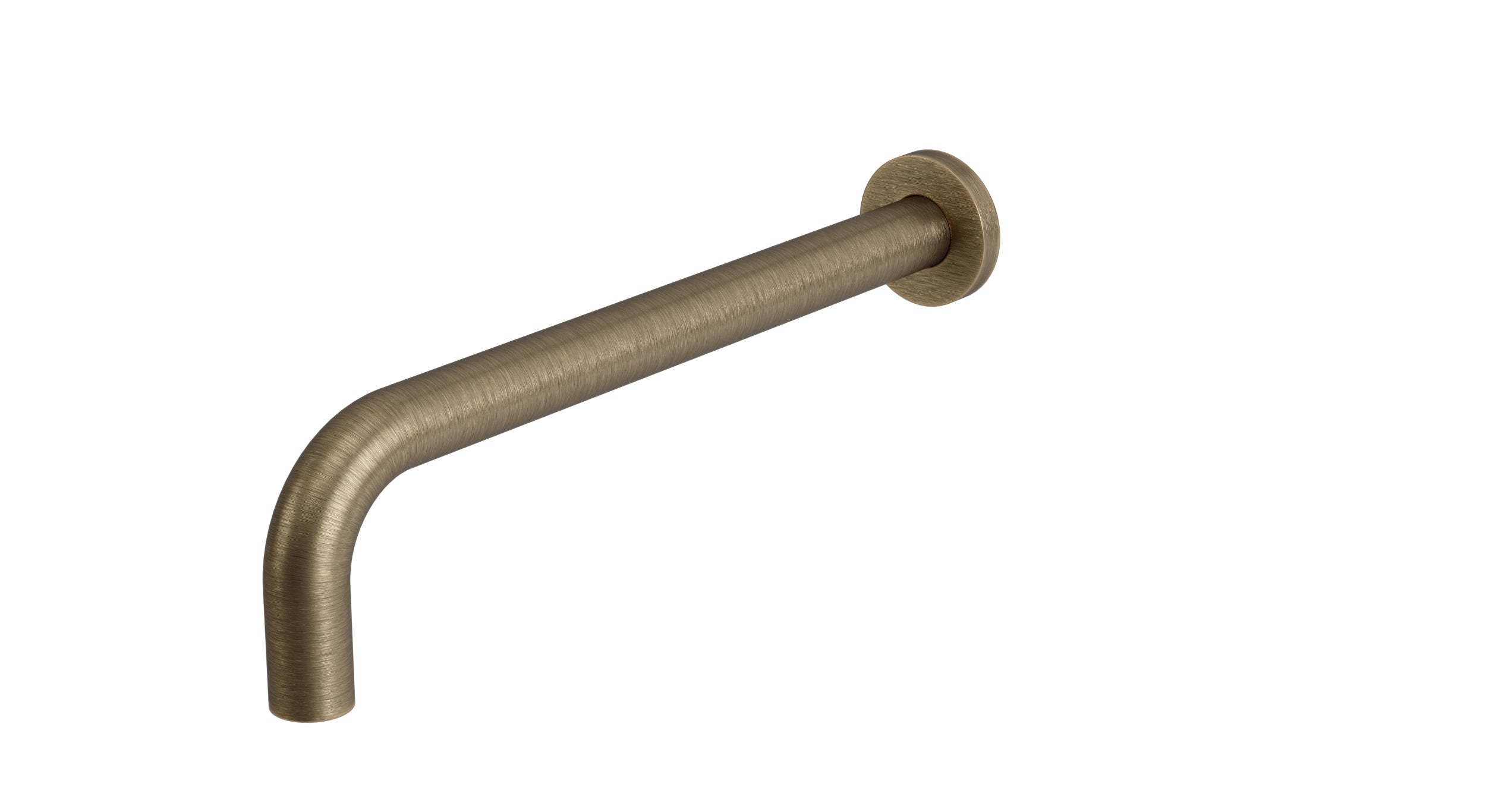 Contour Wall Mount 12" Spout in Antique Brass