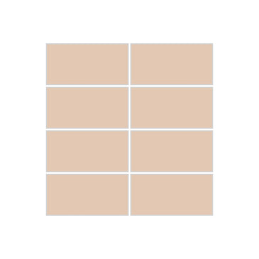 2x4 Straight Set Sheeted Original Ceramic Mosaic Tile in Tumbleweed Gloss