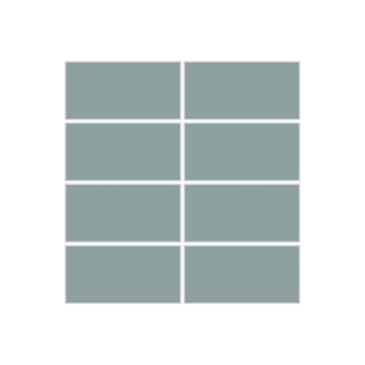 2x4 Straight Set Sheeted Original Ceramic Mosaic Tile in Overcast Matte