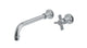 Emerson One Handle Wall Mount 10" Lavatory Faucet with Defined Cross Handle in Satin Chrome