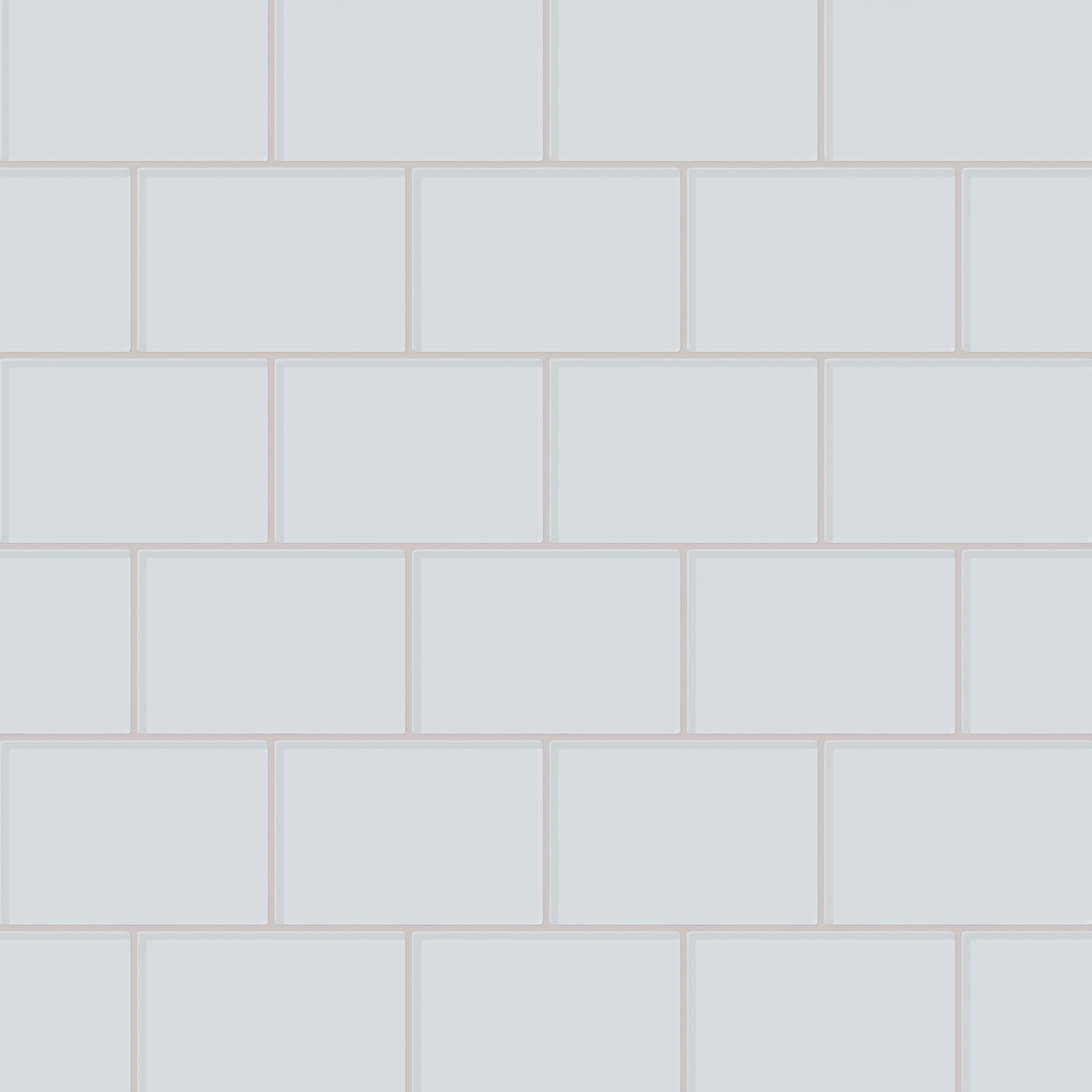 4x6 Glass Tile in Snowy Owl Gloss