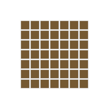 1x1 Straight Set Sheeted Original Ceramic Mosaic Tile in Chaparral Matte