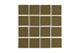3x3 Straight Set Sheeted Original Ceramic Mosaic Tile in Chaparral Gloss