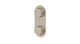 Foundry Two Handle Wall Mount Shower Trim with Barrel Knob Handles in Satin Nickel