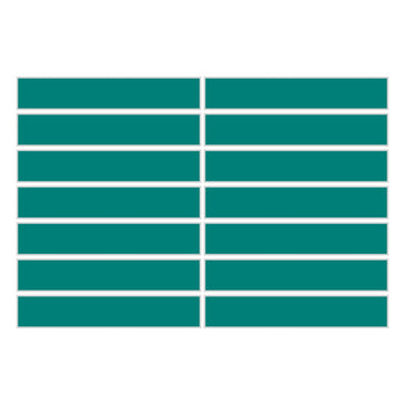 1x6 Straight Set Sheeted Original Ceramic Mosaic Tile in Bora Bora Matte