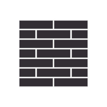 1x4 Half Offset Sheeted Original Ceramic Mosaic Tile in Graphite