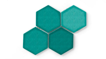 6" Hexagon Original Ceramic Tile in Bora Bora Gloss
