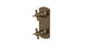 Emerson Two Handle Wall Mount Shower Trim with Defined Cross Handles in Antique Brass