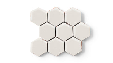3" Hexagon Sheeted Original Ceramic Mosaic Tile in Feldspar Matte