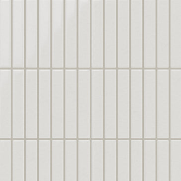 1x6 Straight Set Sheeted Original Ceramic Mosaic Tile in Frost Gloss