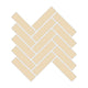 1x4 Herringbone Sheeted Glass Mosaic Tile in Chickadee Matte