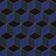 Small Diamond Escher Sheeted Original Ceramic Tile in Raven Matte, Navy Blue Matte & Azul Matte