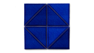 6" Triangle Original Ceramic Tile in Azul Gloss