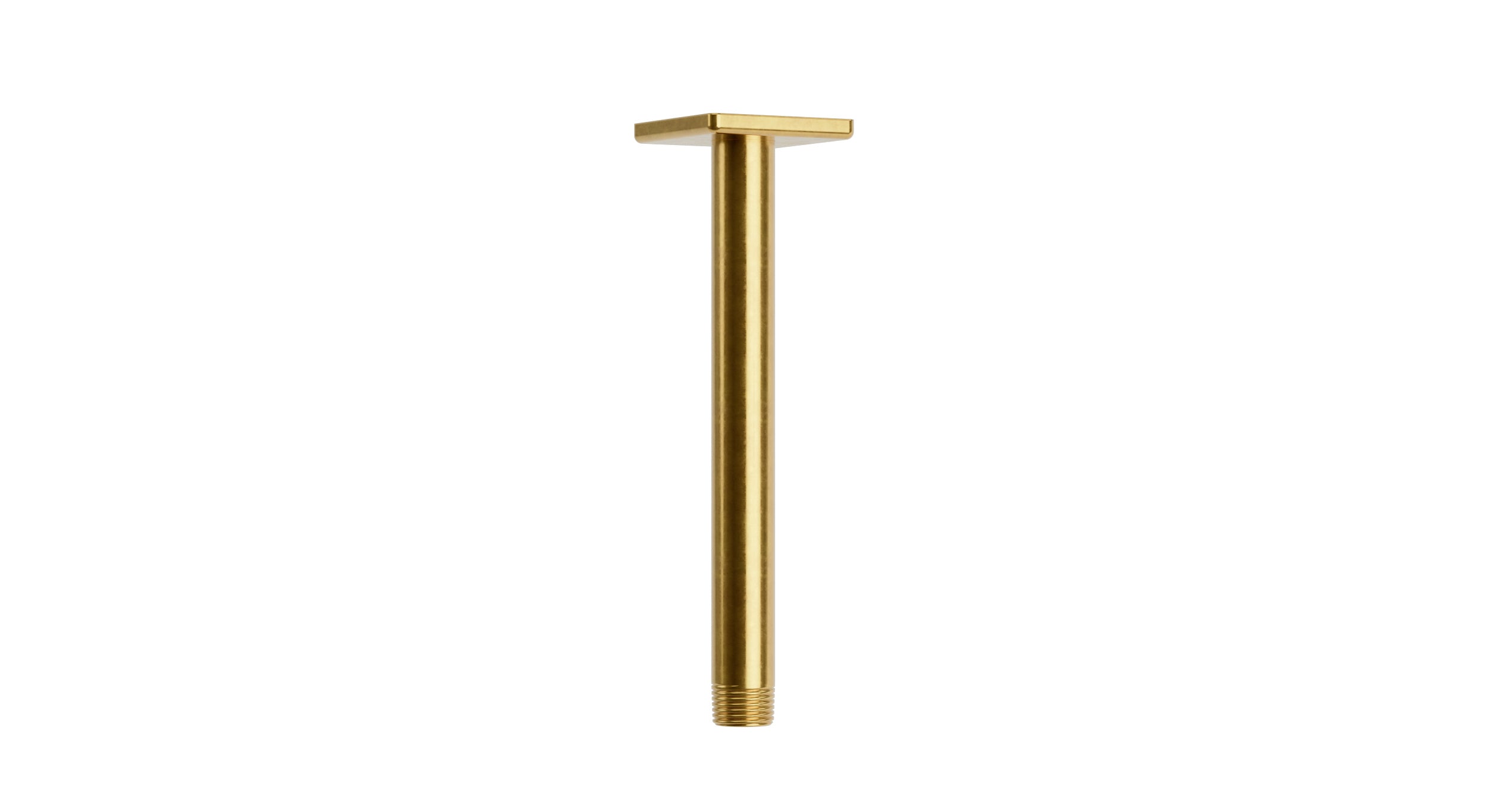 Flatiron 8" Straight Shower Arm with Flange in French Brass