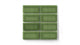 2x4 Straight Set Sheeted Original Ceramic Mosaic Tile in Kelp Gloss