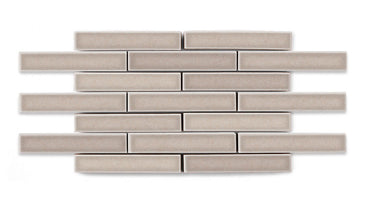 1x6 Half Offset Sheeted Original Ceramic Mosaic Tile in Cardamom Gloss