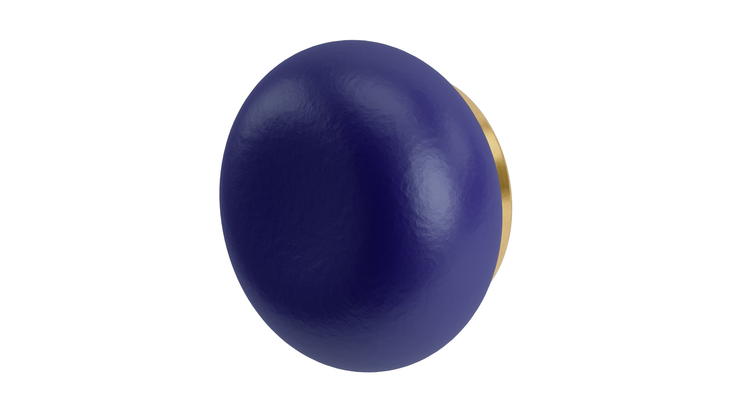 Foundry One Handle Wall Mount Diverter/Volume Control Shower Trim with Pebble Ceramic Knob Handle in French Brass